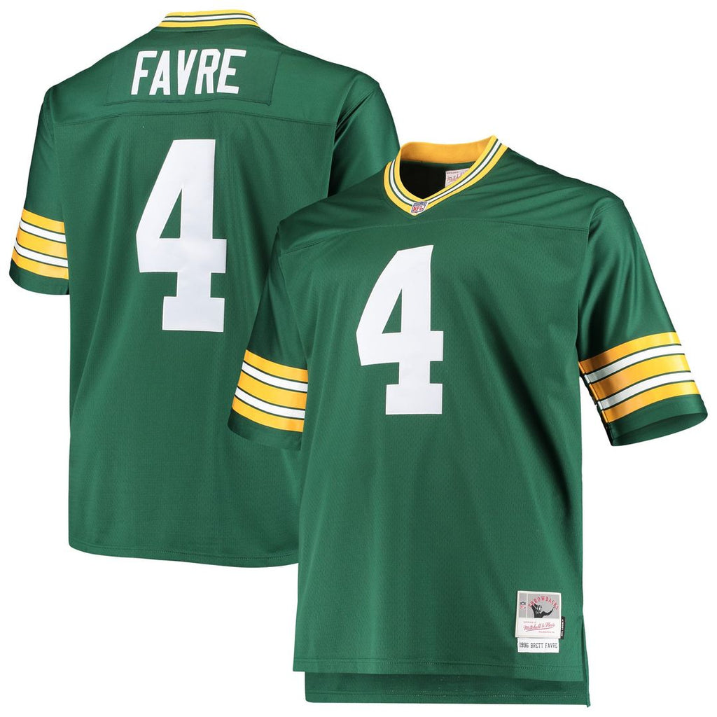 Brett Favre Green Bay Packers Big & Tall 1996 Retired Player Replica Jersey - Green