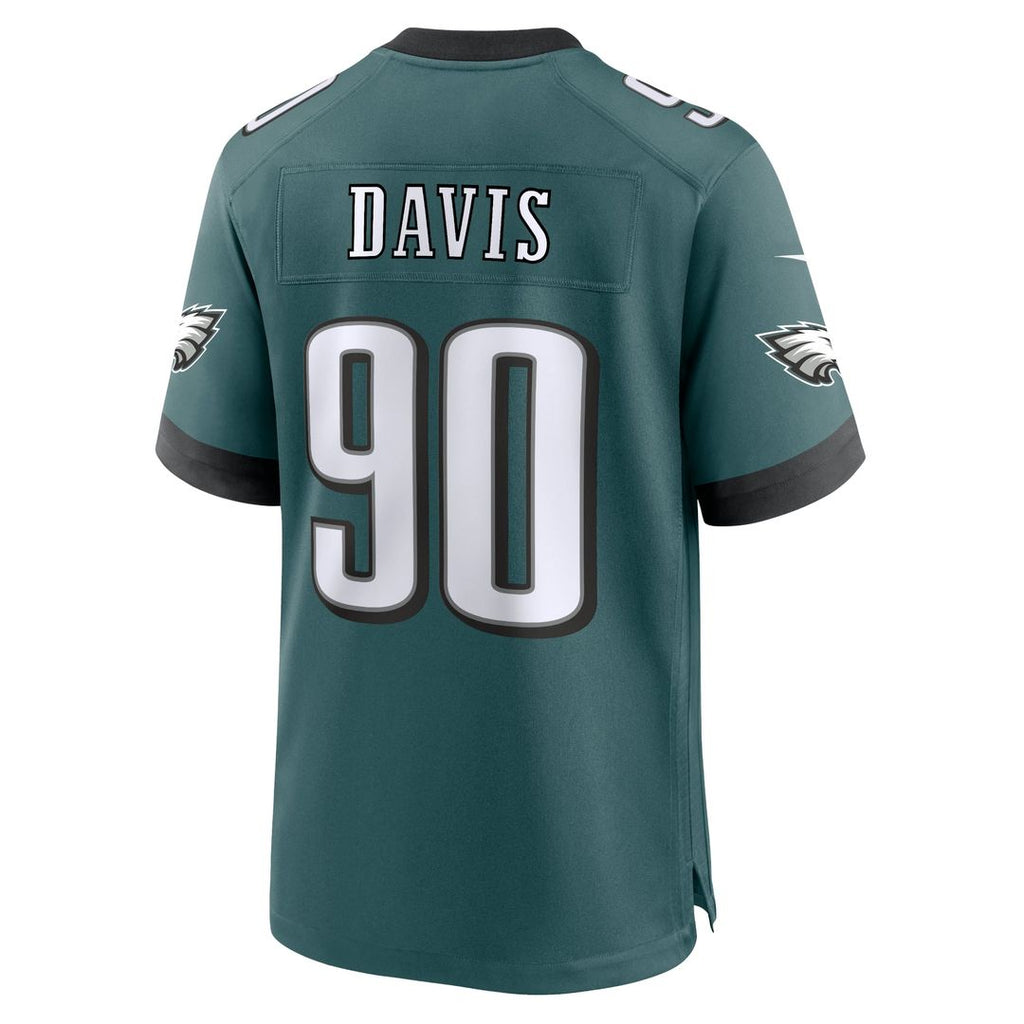 Jordan Davis Philadelphia Eagles Team Game Jersey - Midnight Green