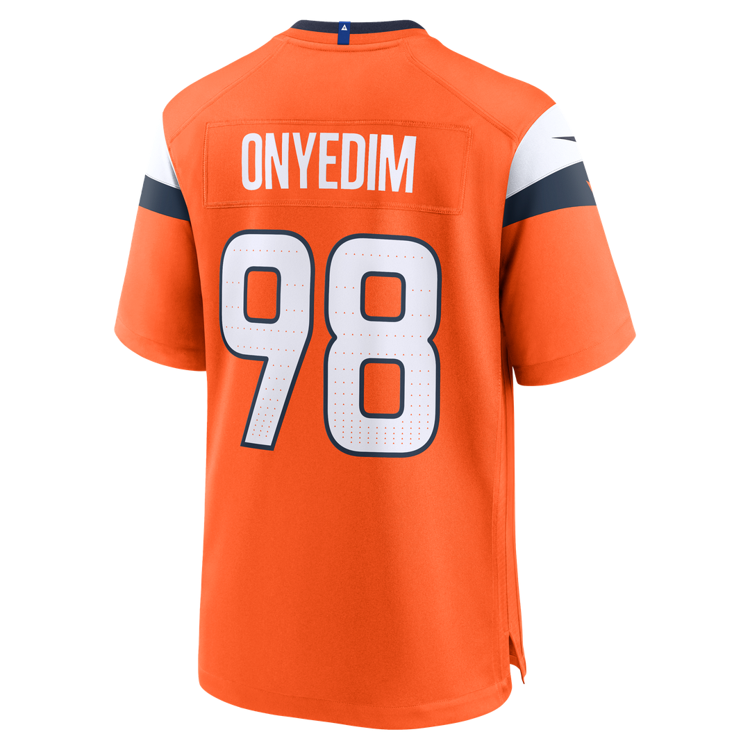 Tyler Onyedim Denver Broncos Game Jersey - Orange