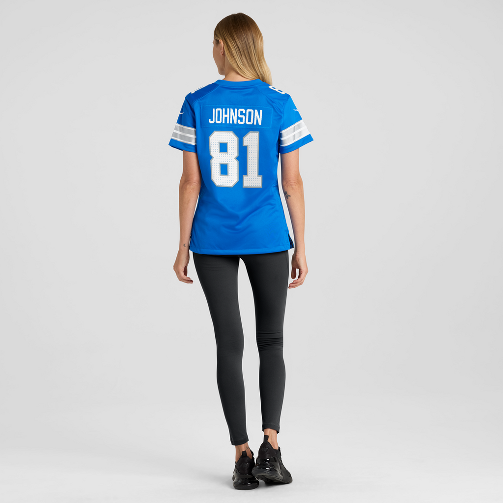 Calvin Johnson Detroit Lions Women's Team Retired Game Jersey - Blue