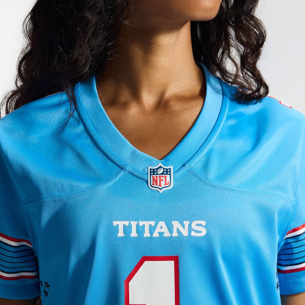 Cameron Ward Tennessee Titans Women's Game Jersey - Light Blue