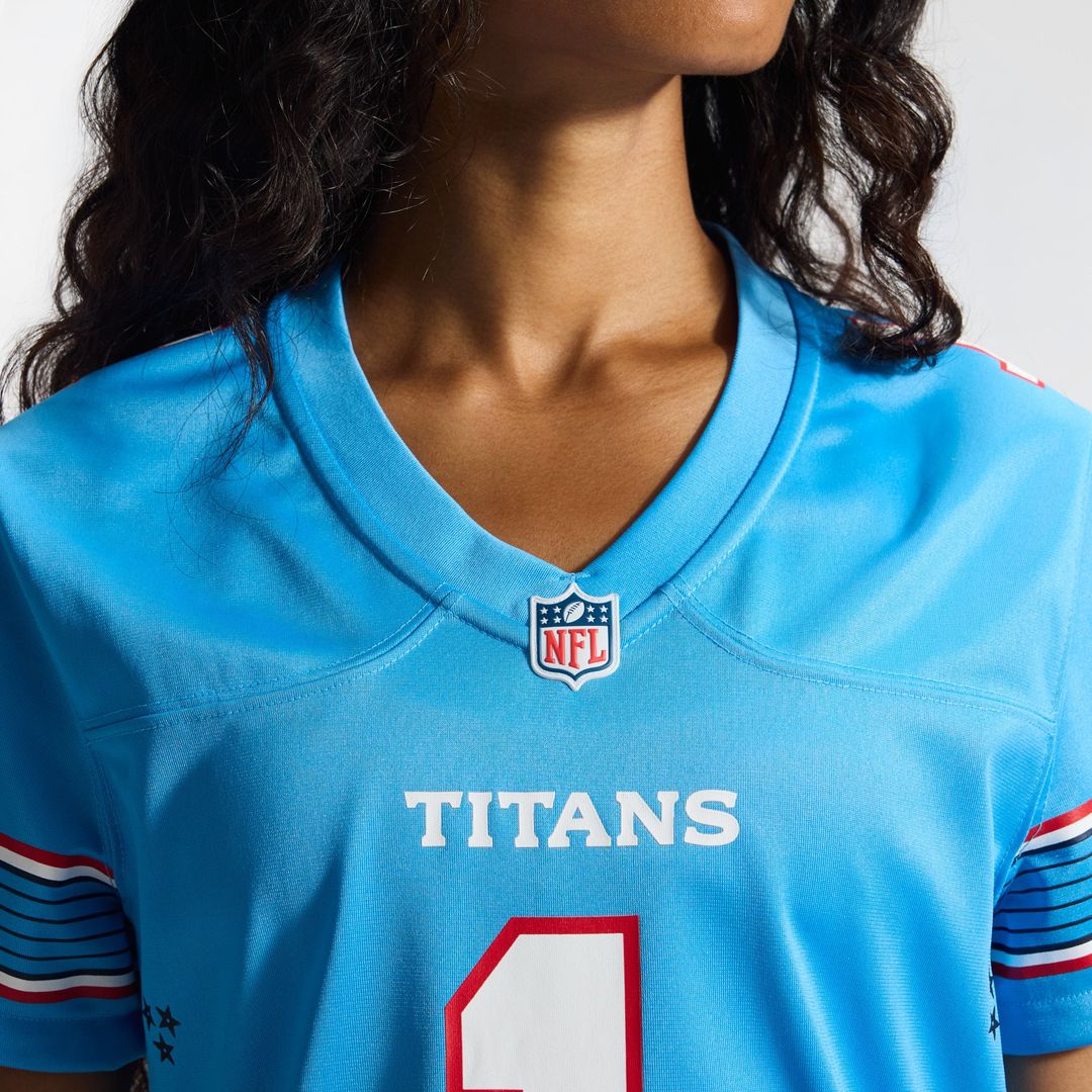 Cameron Ward Tennessee Titans Women's Game Jersey - Light Blue