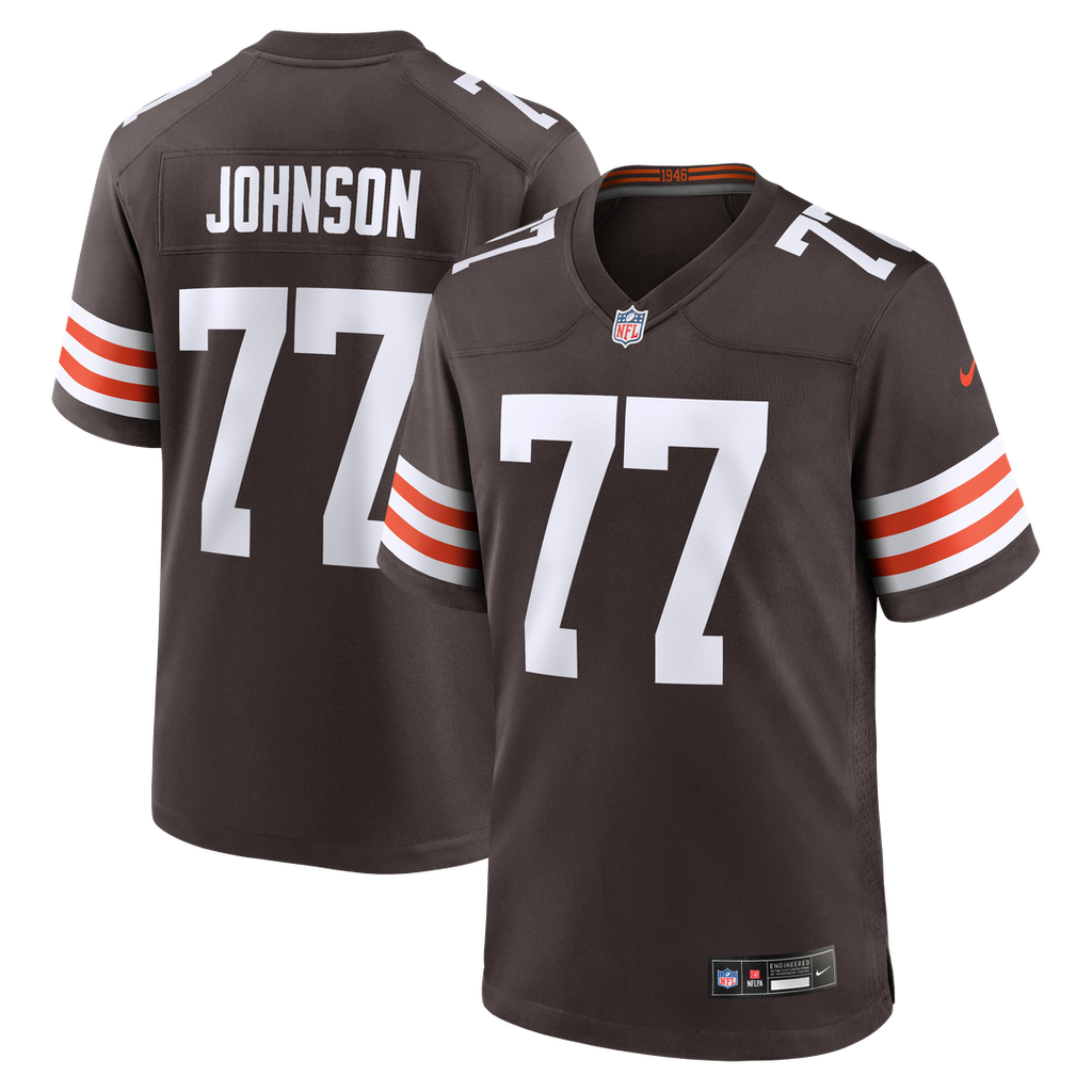 Zion Johnson Cleveland Browns Team Game Jersey - Brown