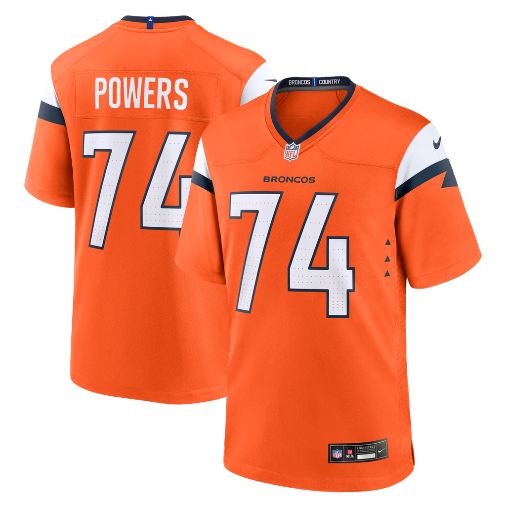 Ben Powers Denver Broncos Team Game Jersey - Orange