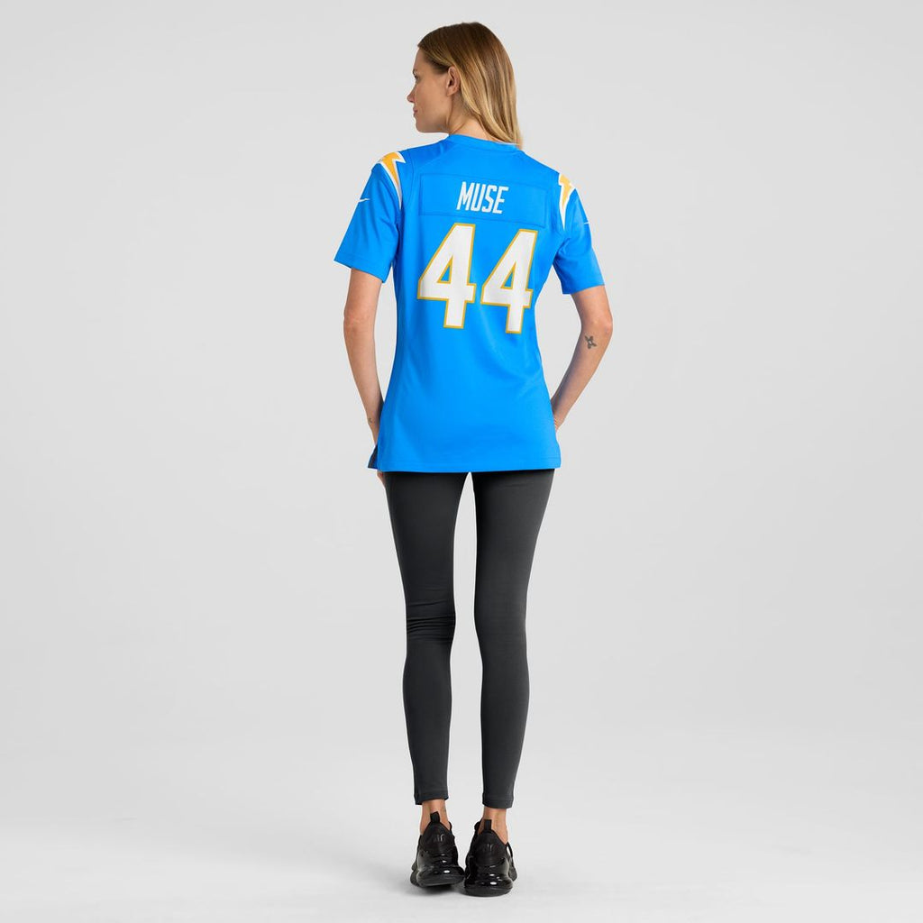 Tanner Muse Los Angeles Chargers Women's Team Game Jersey - Powder Blue