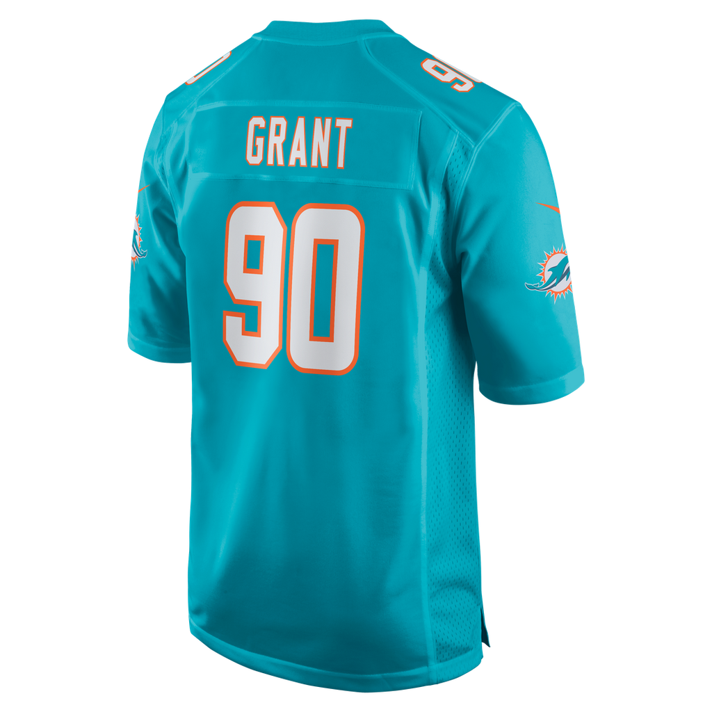 Kenneth Grant Miami Dolphins Team Game Jersey - Aqua