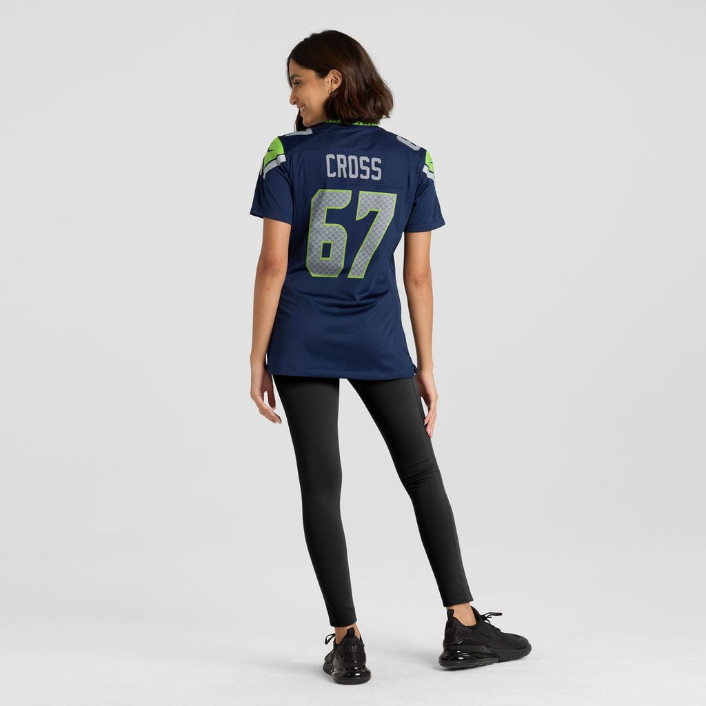 Charles Cross Seattle Seahawks Women's Team Game Jersey - College Navy