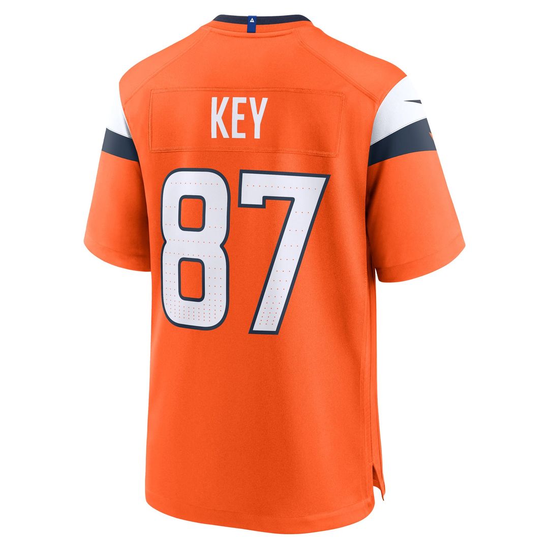 Dane Key Denver Broncos Team Game Jersey - Orange