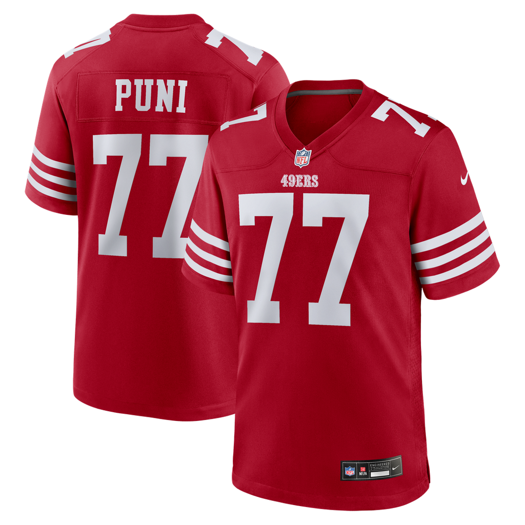 Dominick Puni San Francisco 49ers Team Game Jersey - Scarlet