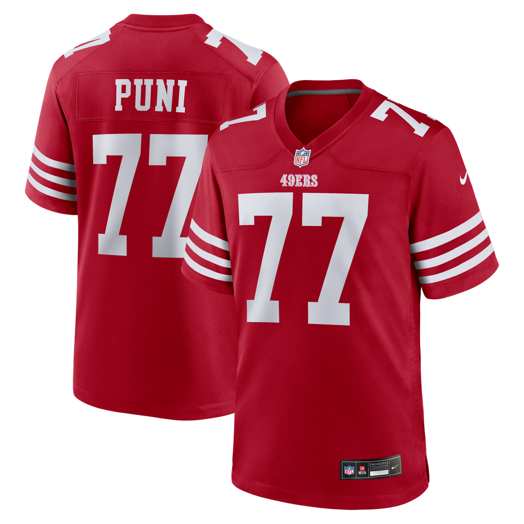 Dominick Puni San Francisco 49ers Team Game Jersey - Scarlet