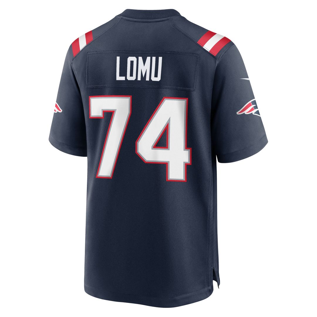 Caleb Lomu New England Patriots Team Game Jersey - Navy