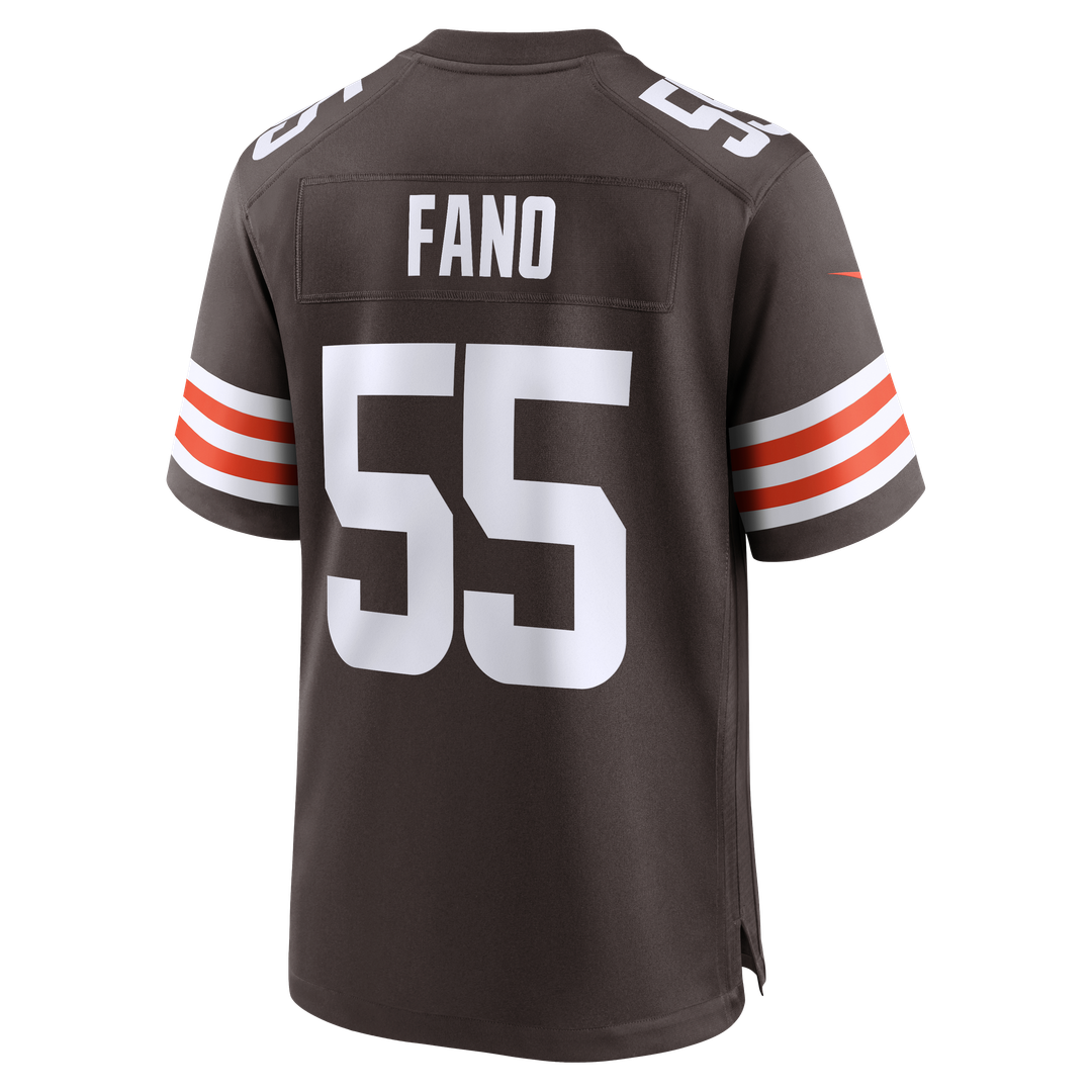 Spencer Fano Cleveland Browns Team Game Jersey - Brown