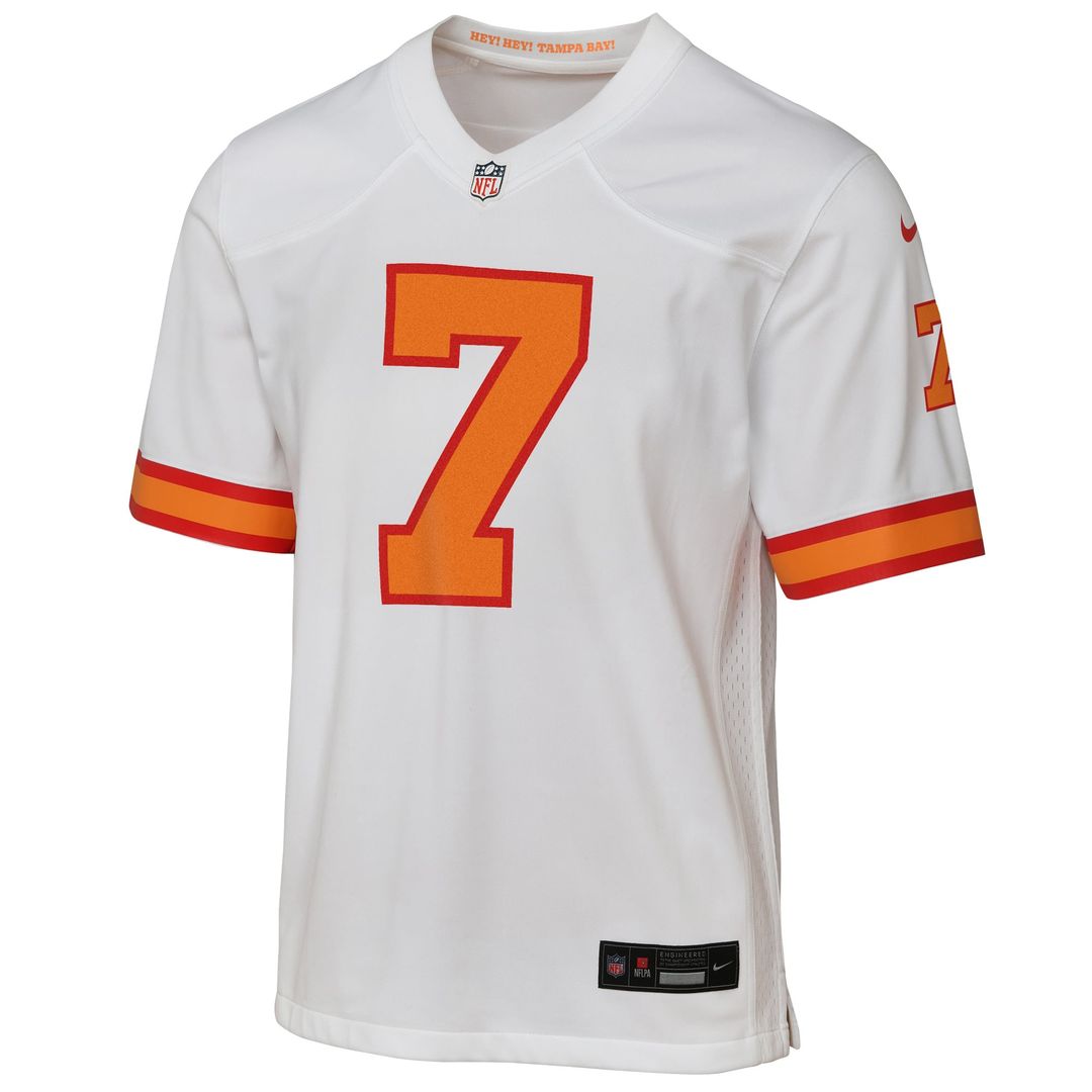 Bucky Irving Tampa Bay Buccaneers Youth Alternate Game Jersey - Pewter