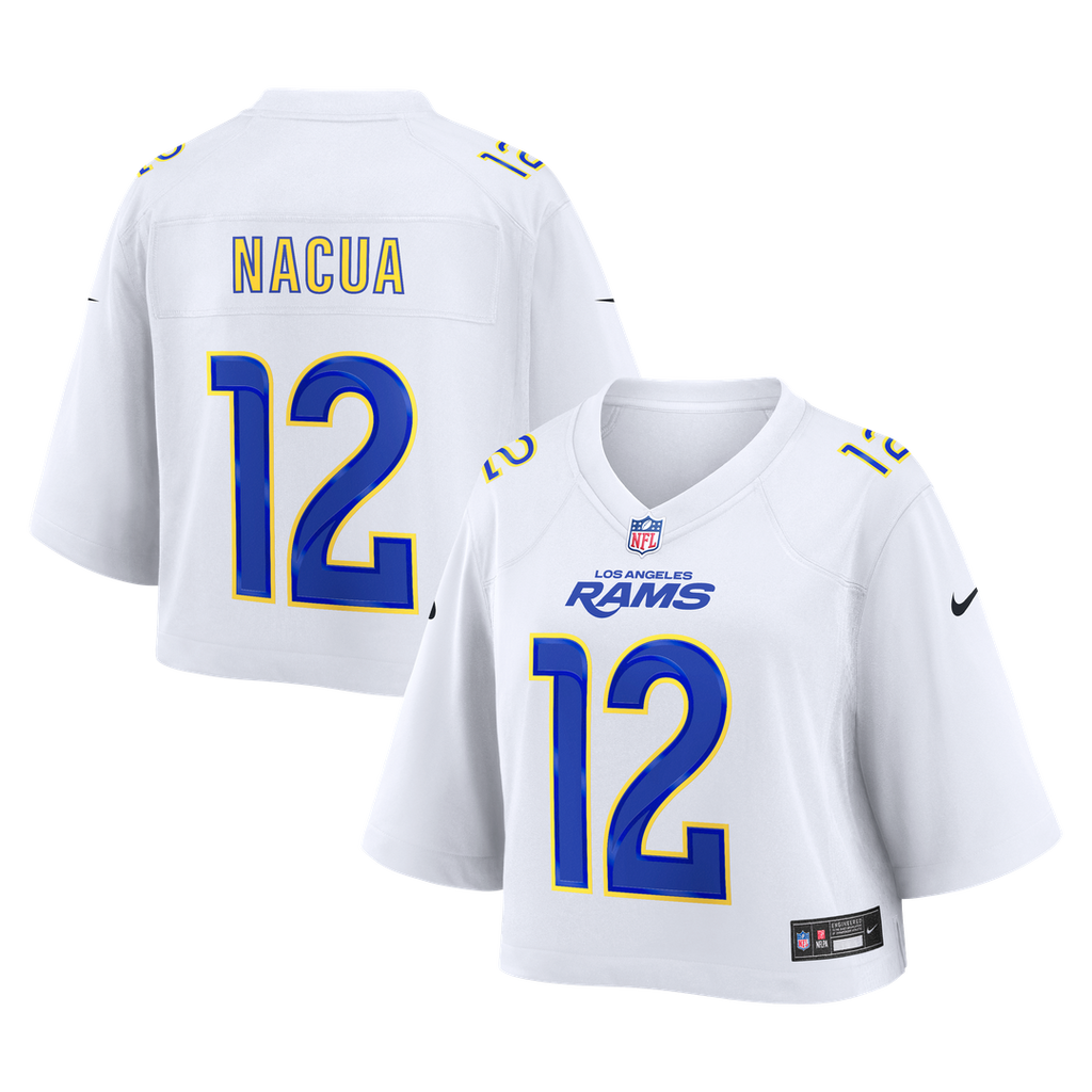 Puka Nacua Los Angeles Rams Women's Cropped Fashion Game Jersey - White