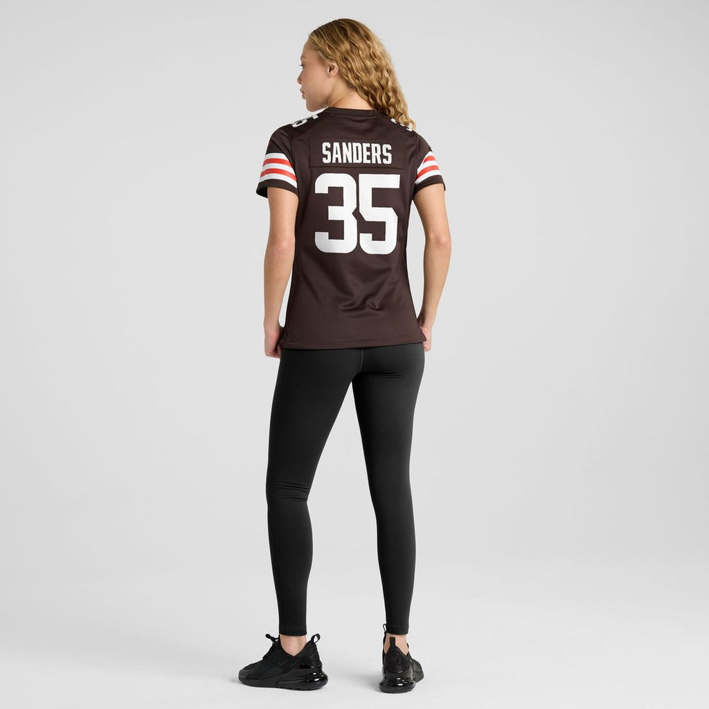 Raheim Sanders Cleveland Browns Women's Team Game Jersey - Brown