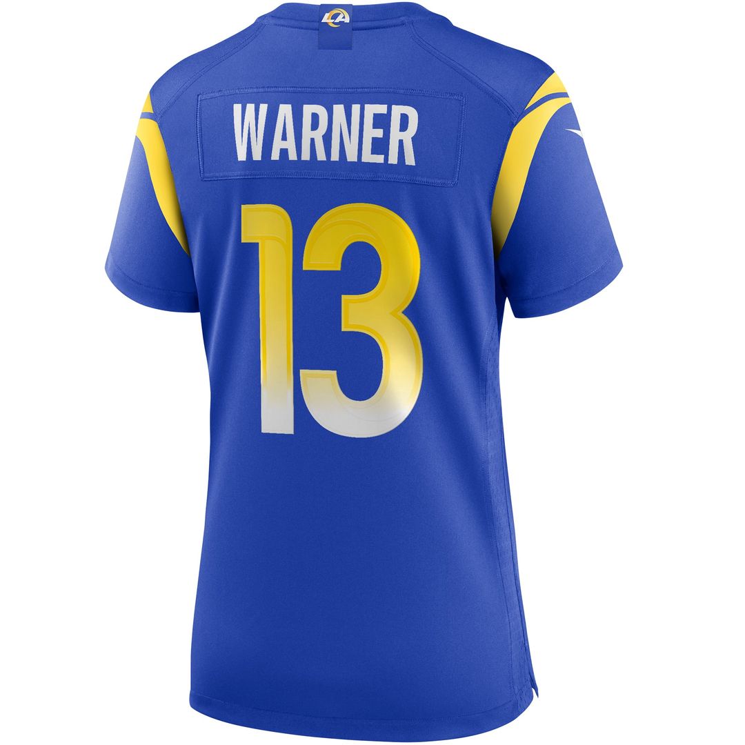 Kurt Warner Los Angeles Rams Women's Game Retired Player Jersey - Royal
