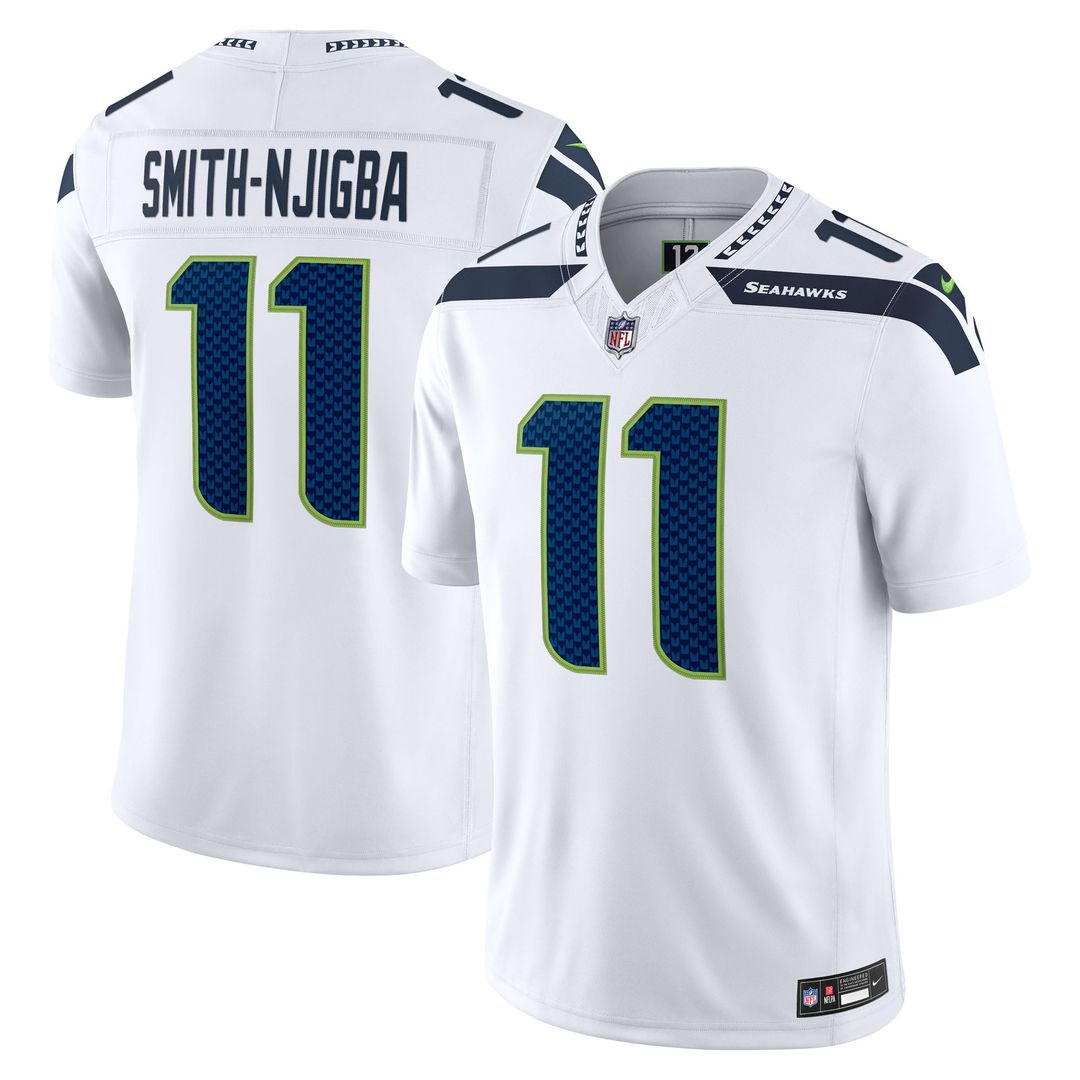 Jaxon Smith - Njigba Seattle Seahawks Team Vapor F.U.S.E. Stitched Limited Jersey - College Navy