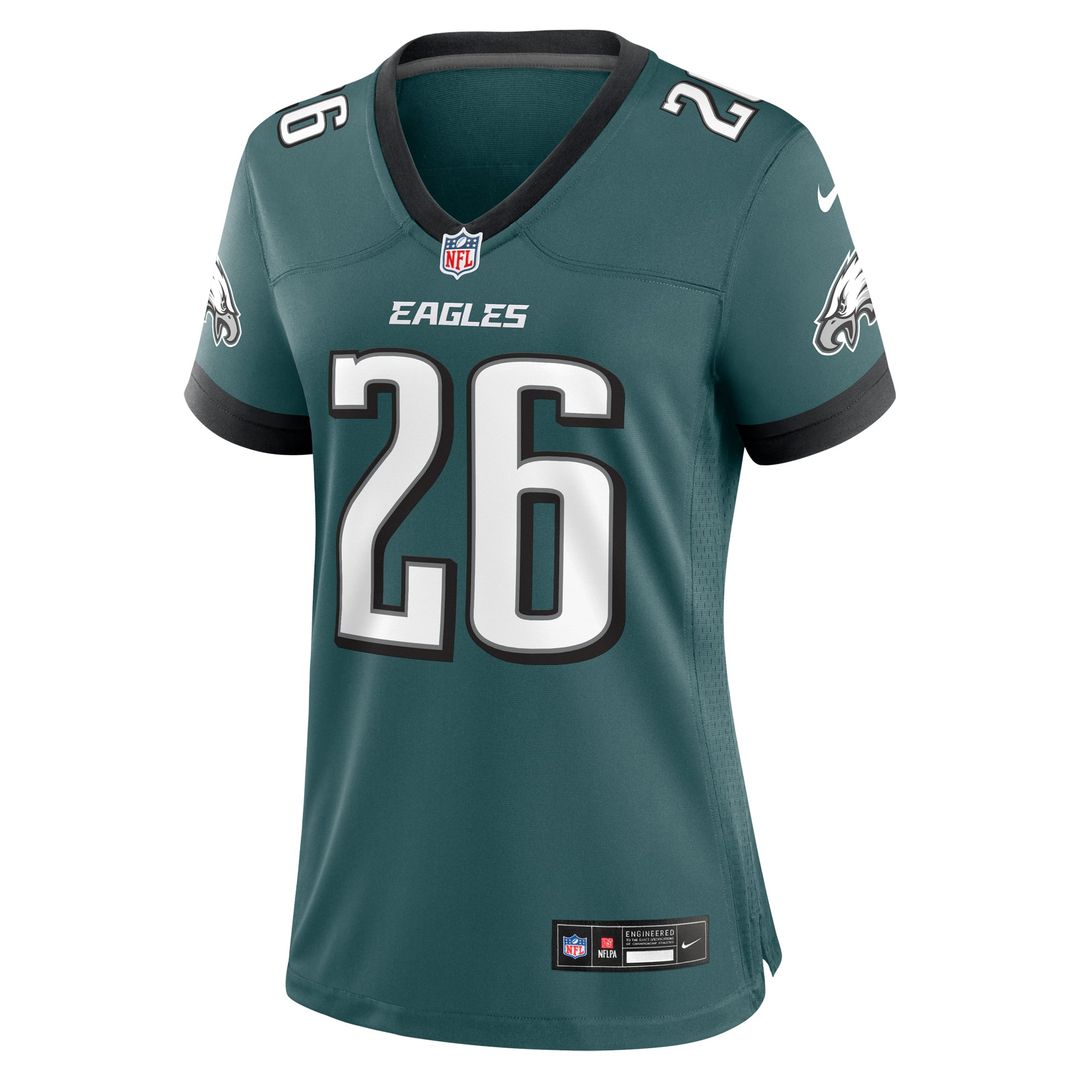 Saquon Barkley Philadelphia Eagles Women's Game Player Jersey - Midnight Green
