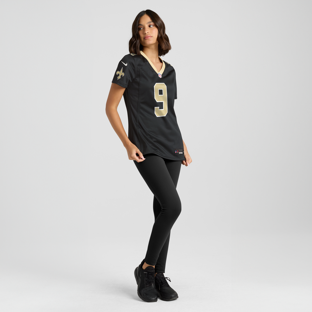 Drew Brees New Orleans Saints Women's Team Game Jersey - Black