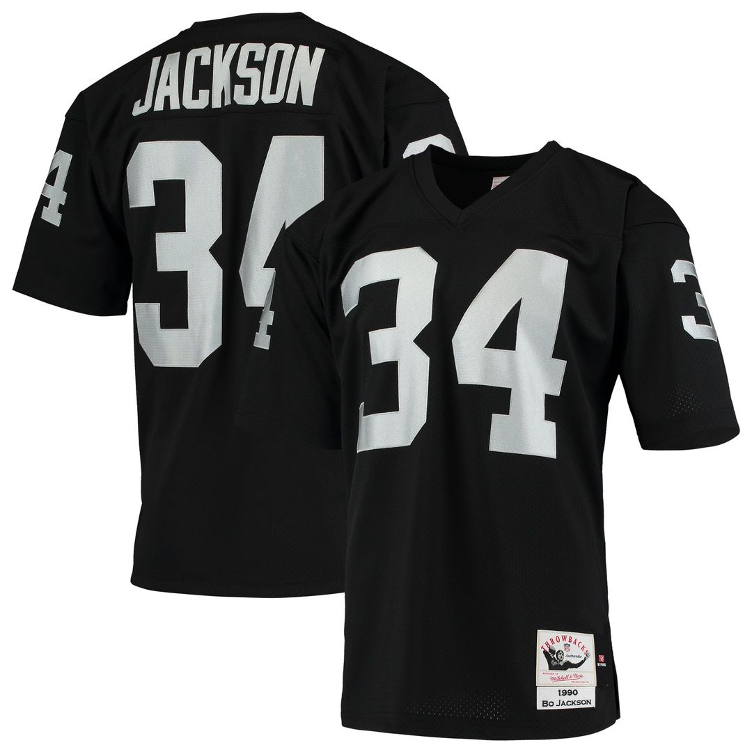 Bo Jackson Las Vegas Raiders 1990 Authentic Throwback Retired Player Jersey - Black