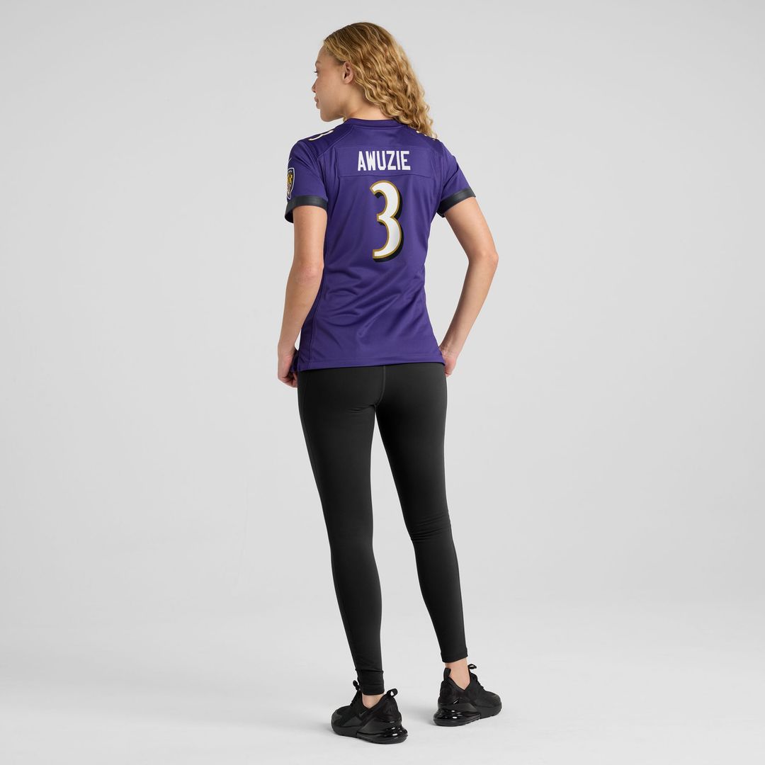 Chidobe Awuzie Baltimore Ravens Women's Team Game Jersey - Purple