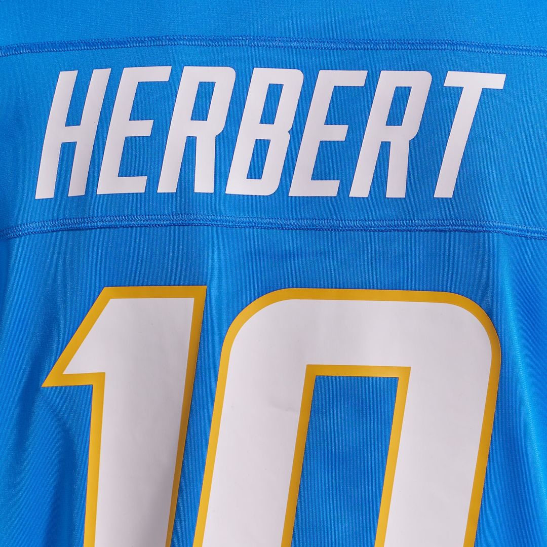 Justin Herbert Los Angeles Chargers Player Game Jersey - Powder Blue