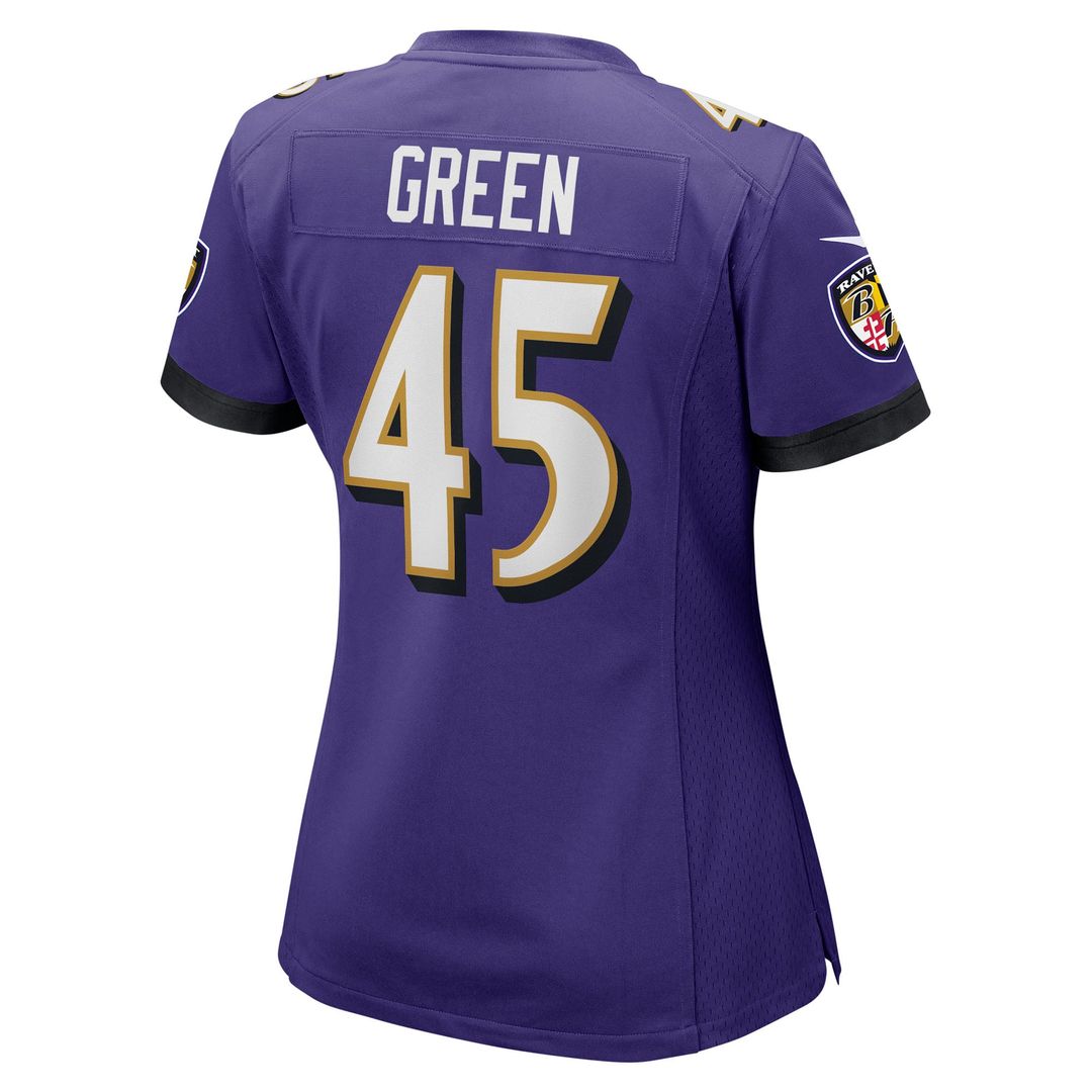 Mike Green Baltimore Ravens Women's Team Game Jersey - Purple