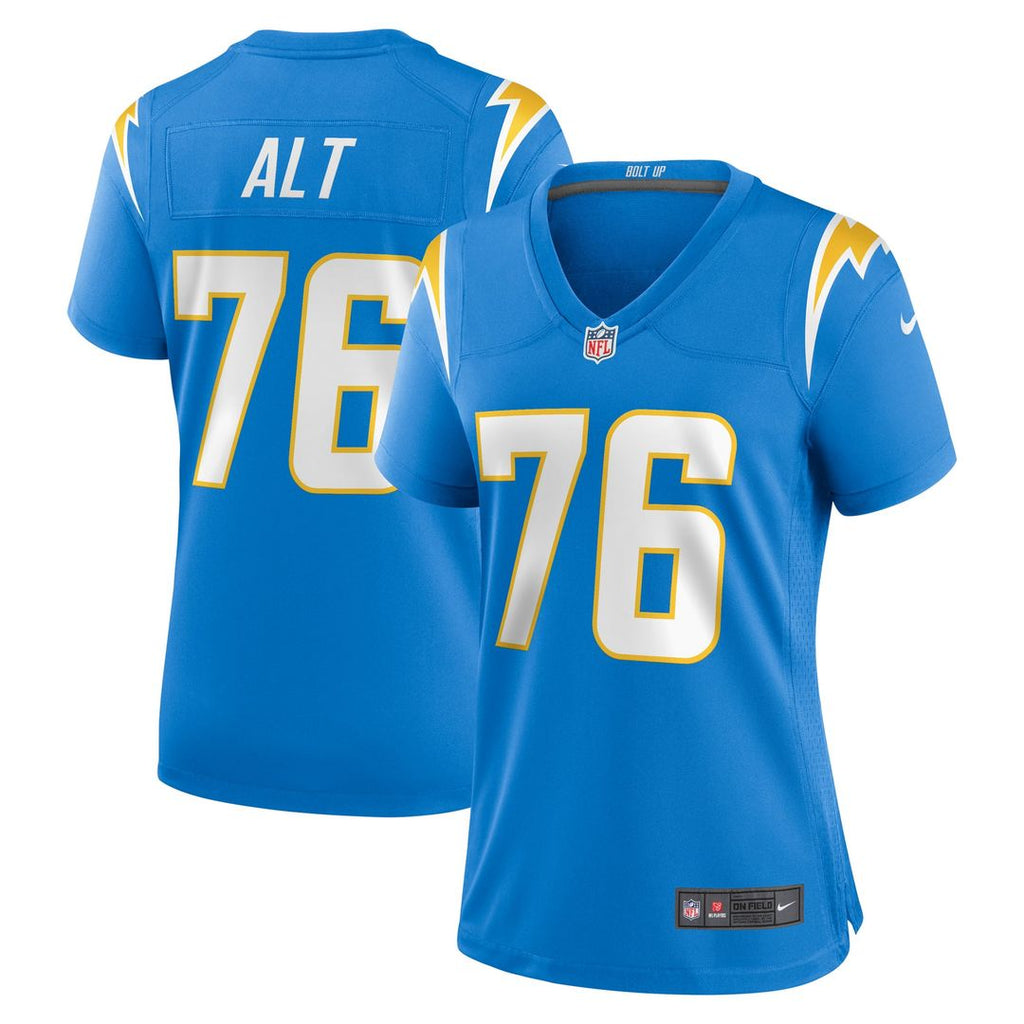 Joe Alt Los Angeles Chargers Women's Team Game Jersey - Powder Blue