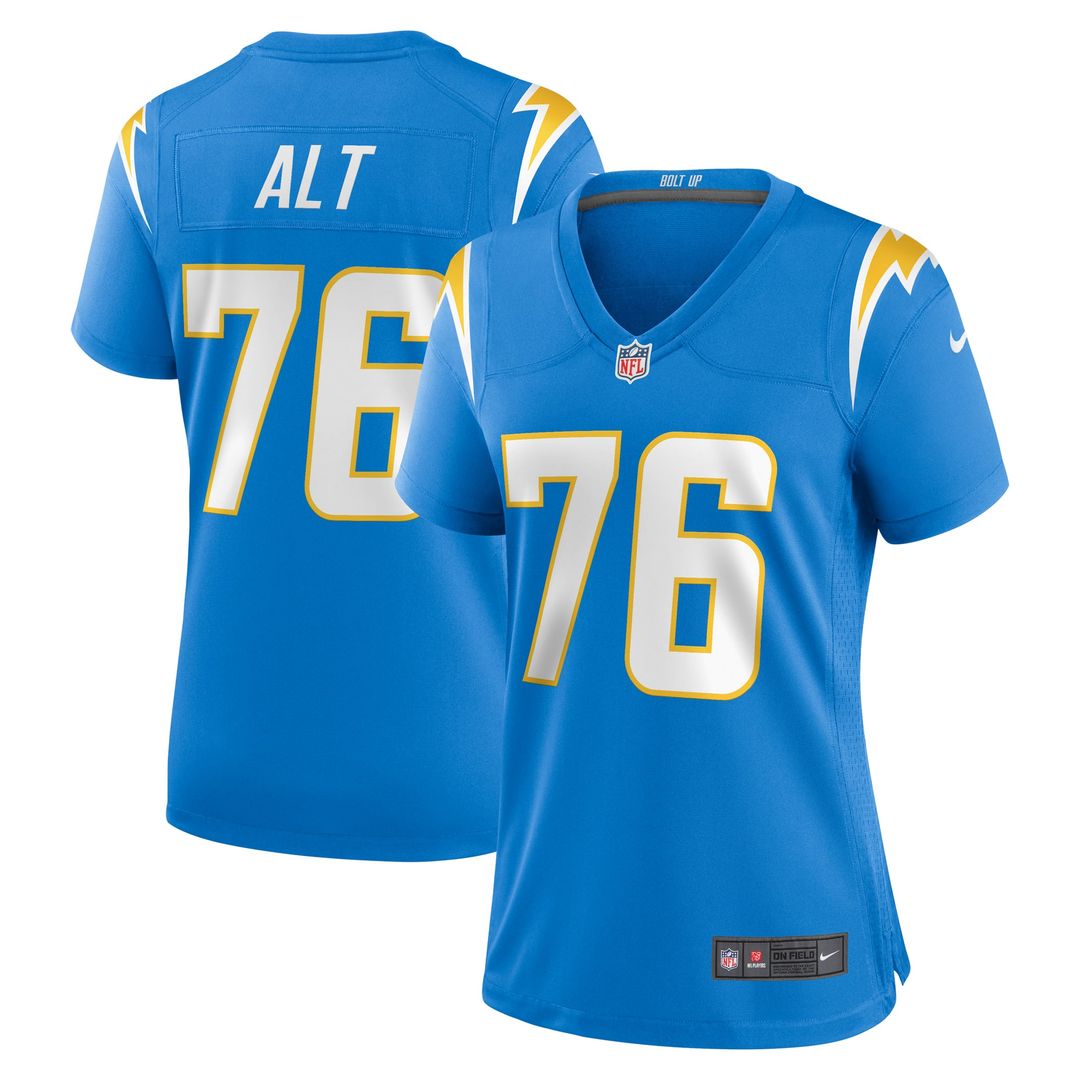 Joe Alt Los Angeles Chargers Women's Team Game Jersey - Powder Blue