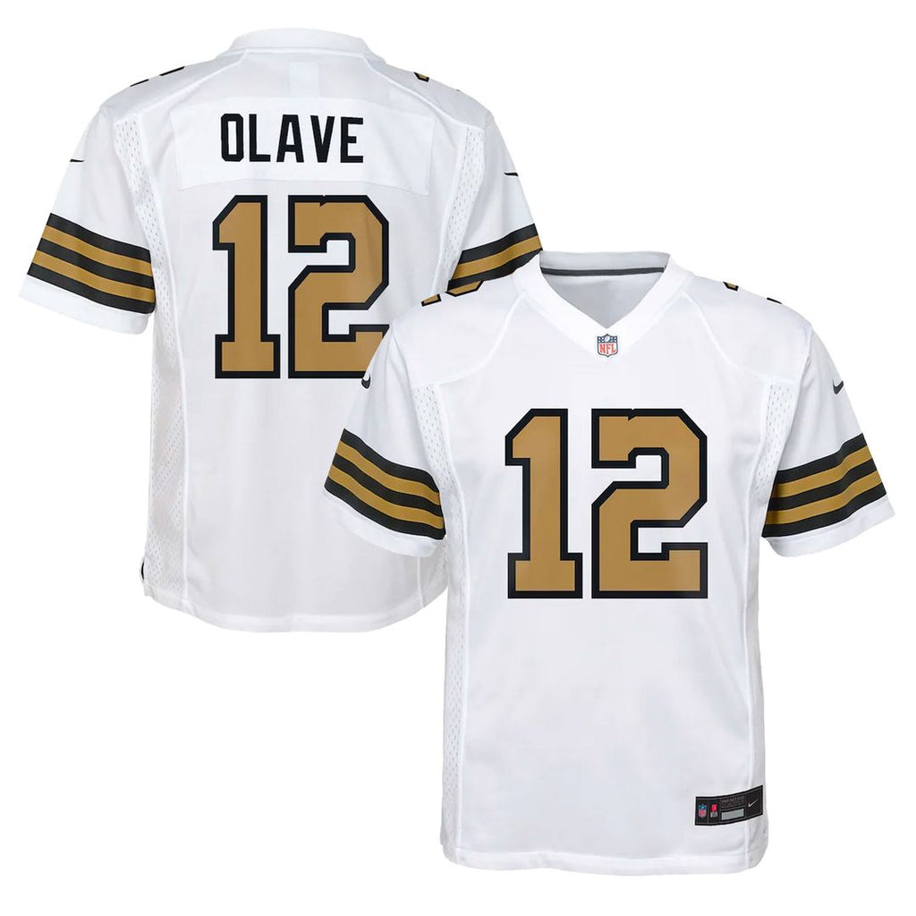 Chris Olave New Orleans Saints Youth Game Jersey - White