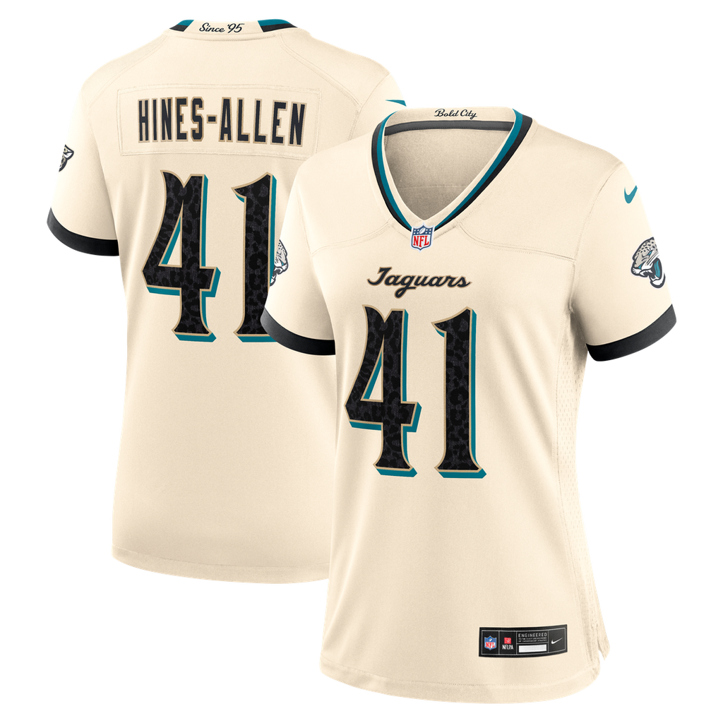 Josh Hines - Allen Jacksonville Jaguars Women's 2026 Rivalries Collection Game Jersey - Natural