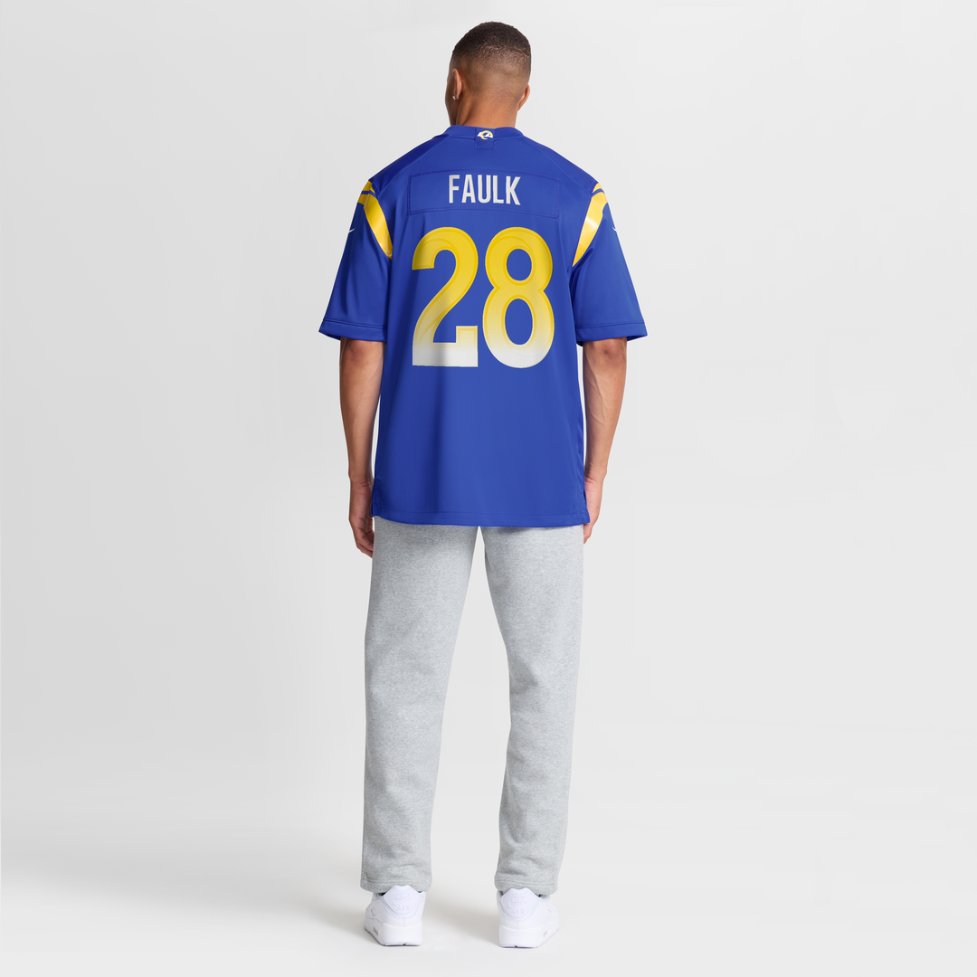 Marshall Faulk Los Angeles Rams Game Retired Player Jersey - Royal