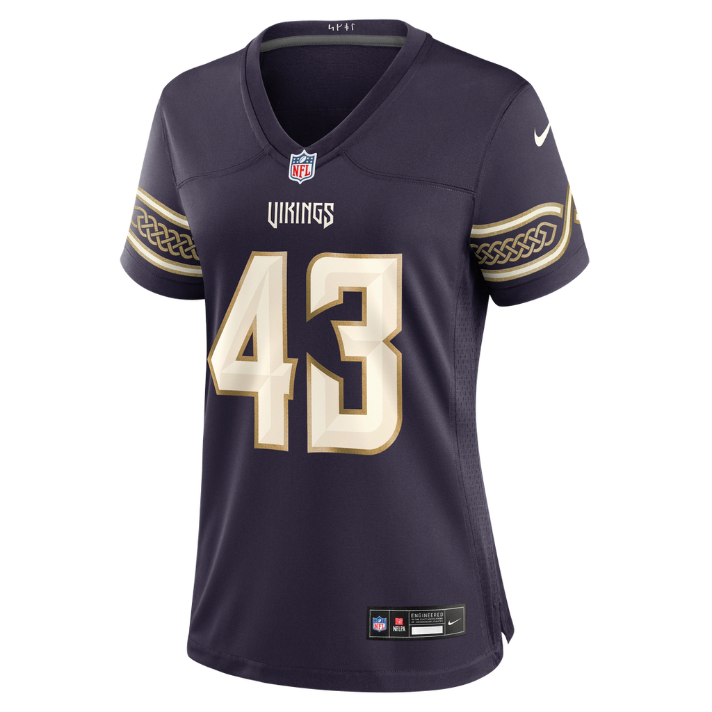 Andrew Van Ginkel Minnesota Vikings Women's 2026 Rivalries Collection Game Jersey - Purple