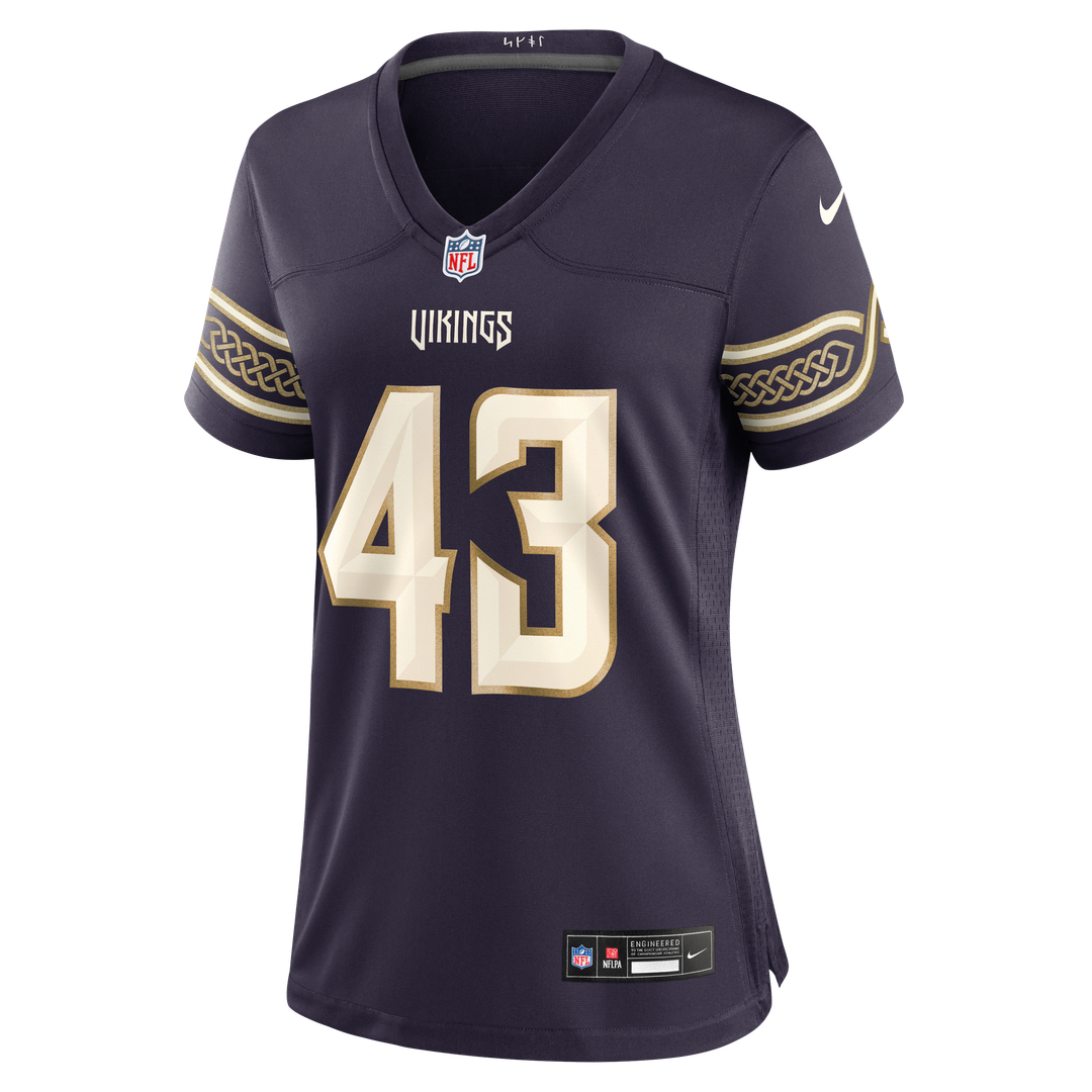 Andrew Van Ginkel Minnesota Vikings Women's 2026 Rivalries Collection Game Jersey - Purple