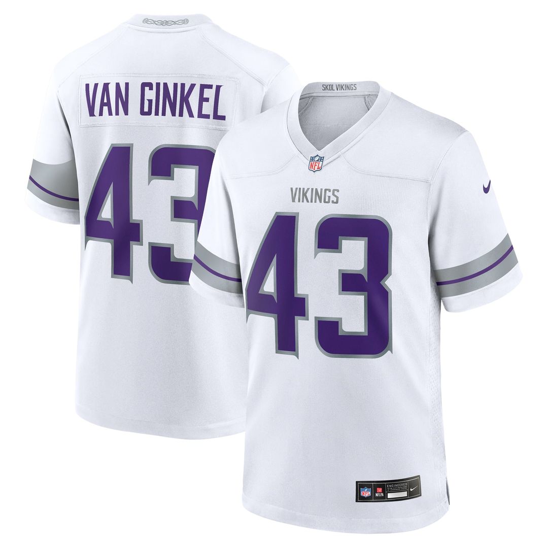 Andrew Van Ginkel Minnesota Vikings Team Game Jersey - Purple