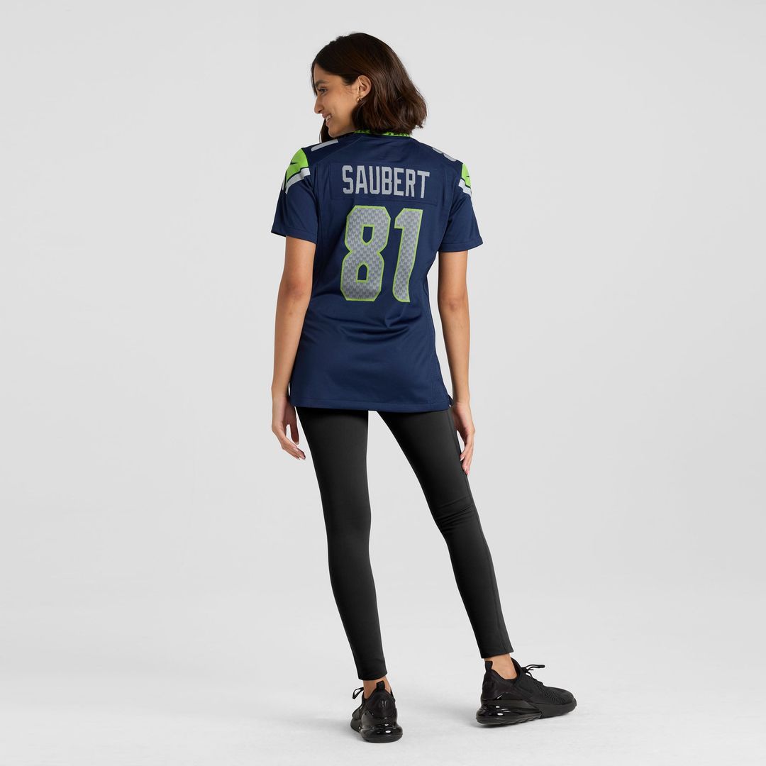 Eric Saubert Seattle Seahawks Women's Team Game Jersey - College Navy