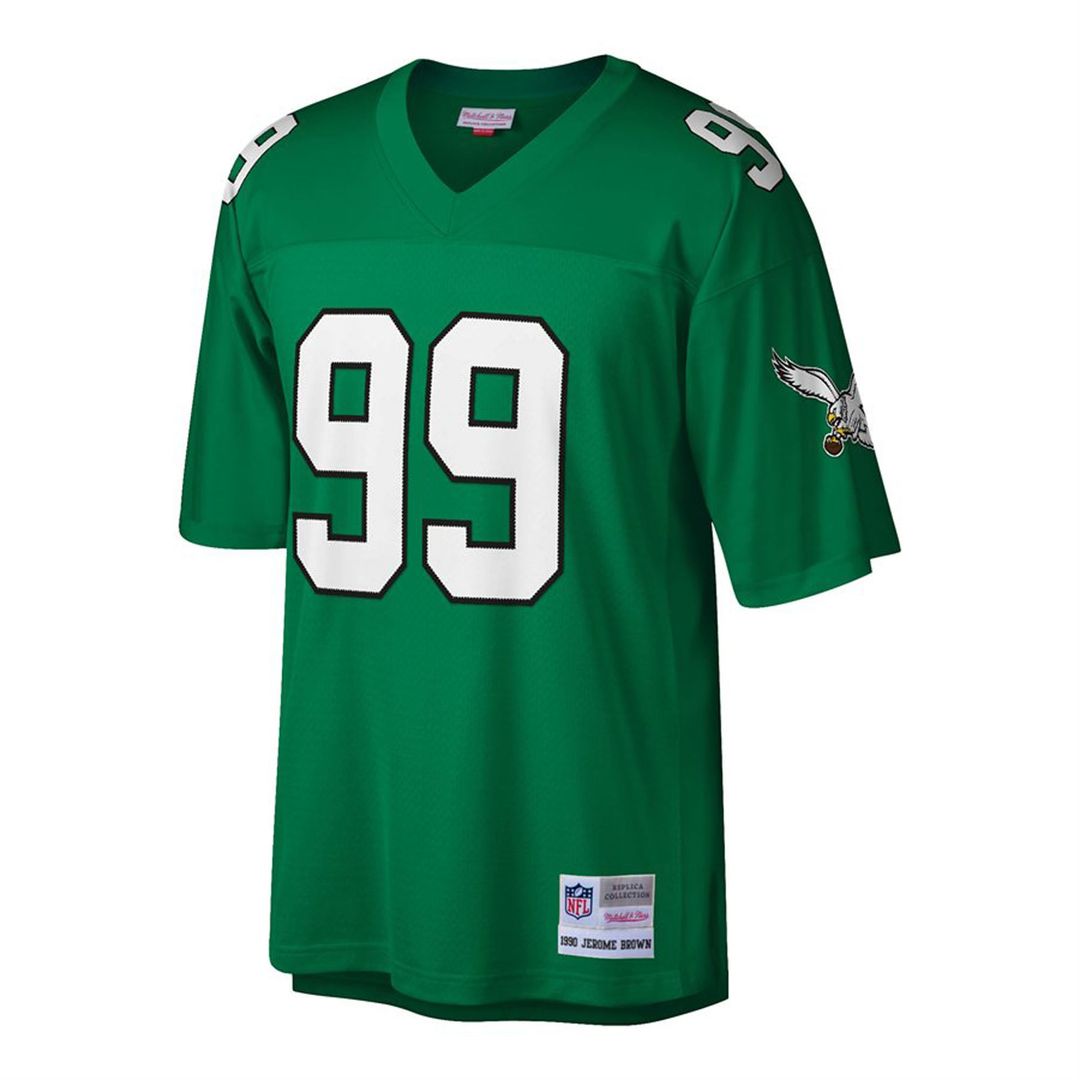 Jerome Brown Philadelphia Eagles Big & Tall 1990 Retired Player Replica Jersey - Kelly Green