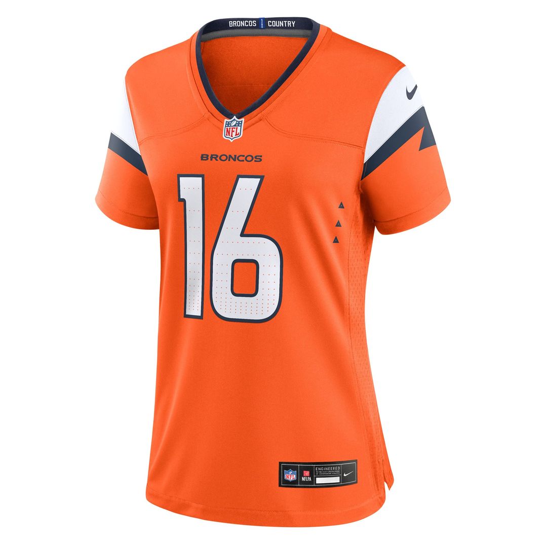 Jeremy Crawshaw Denver Broncos Women's Team Game Jersey - Orange