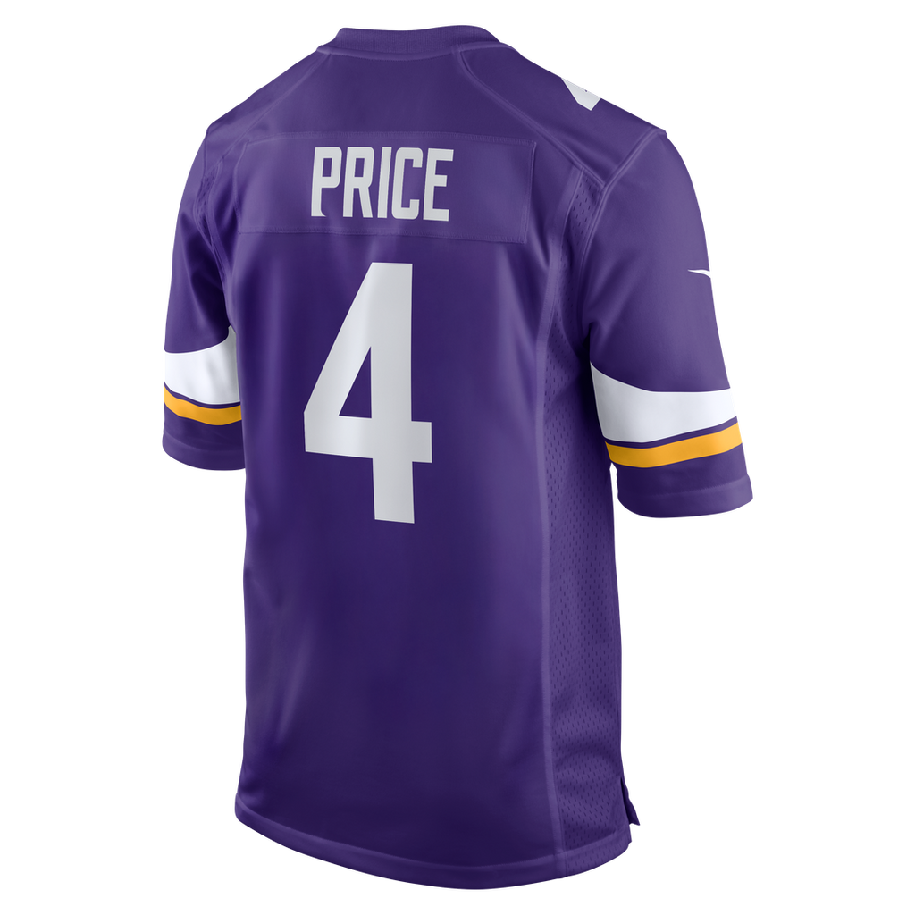 Myles Price Minnesota Vikings Team Game Jersey - Purple