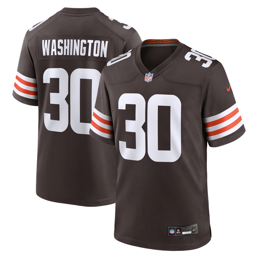 Zion Washington Cleveland Browns Team Game Jersey - Brown