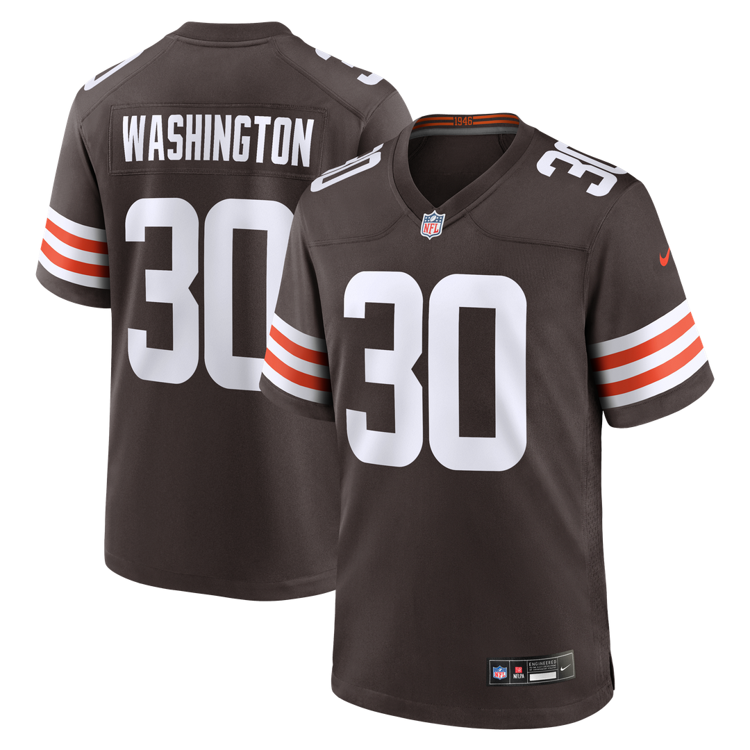 Zion Washington Cleveland Browns Team Game Jersey - Brown