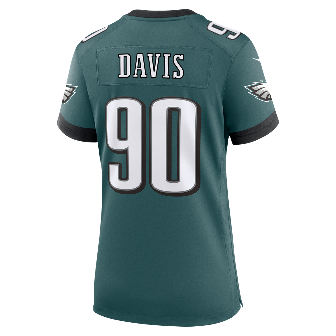 Jordan Davis Philadelphia Eagles Women's Team Game Jersey - Midnight Green