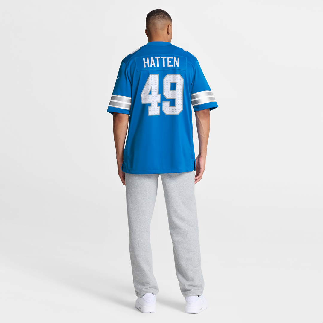 Hogan Hatten Detroit Lions Game Jersey - Blue