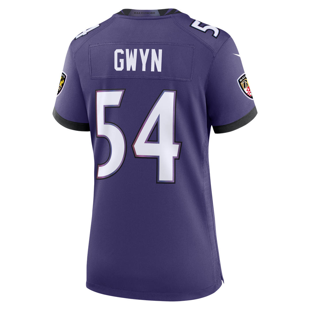 Jovaughn Gwyn Baltimore Ravens Women's Team Game Jersey - Purple