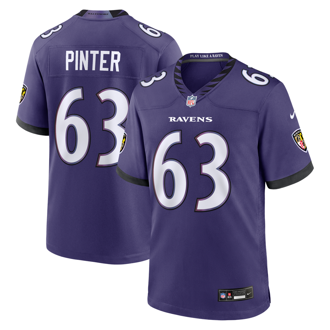 Danny Pinter Baltimore Ravens Team Game Jersey - Purple