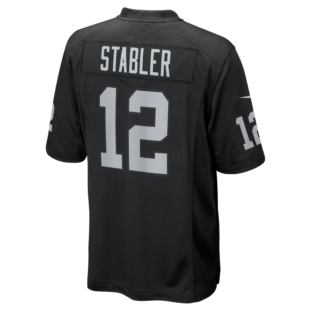 Ken Stabler Las Vegas Raiders Game Retired Player Jersey - Black