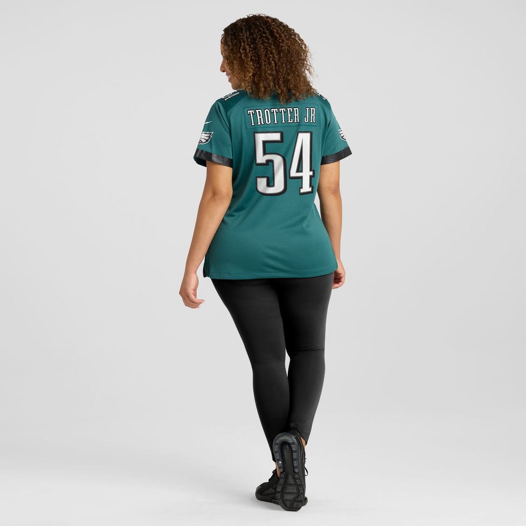 Jeremiah Trotter Jr. Philadelphia Eagles Women's Team Game Jersey - Midnight Green
