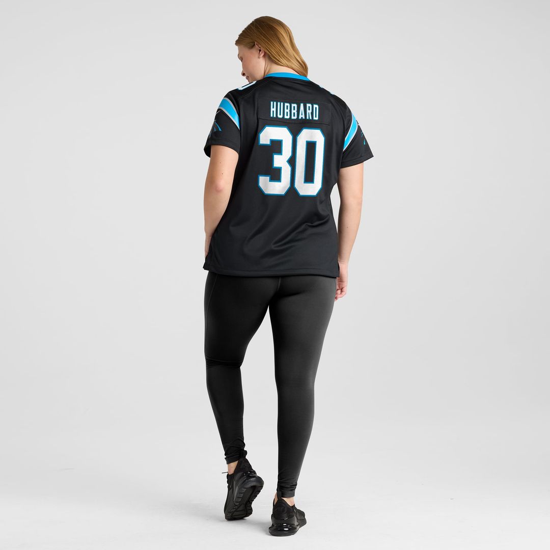 Chuba Hubbard Carolina Panthers Women's Team Game Jersey - Black