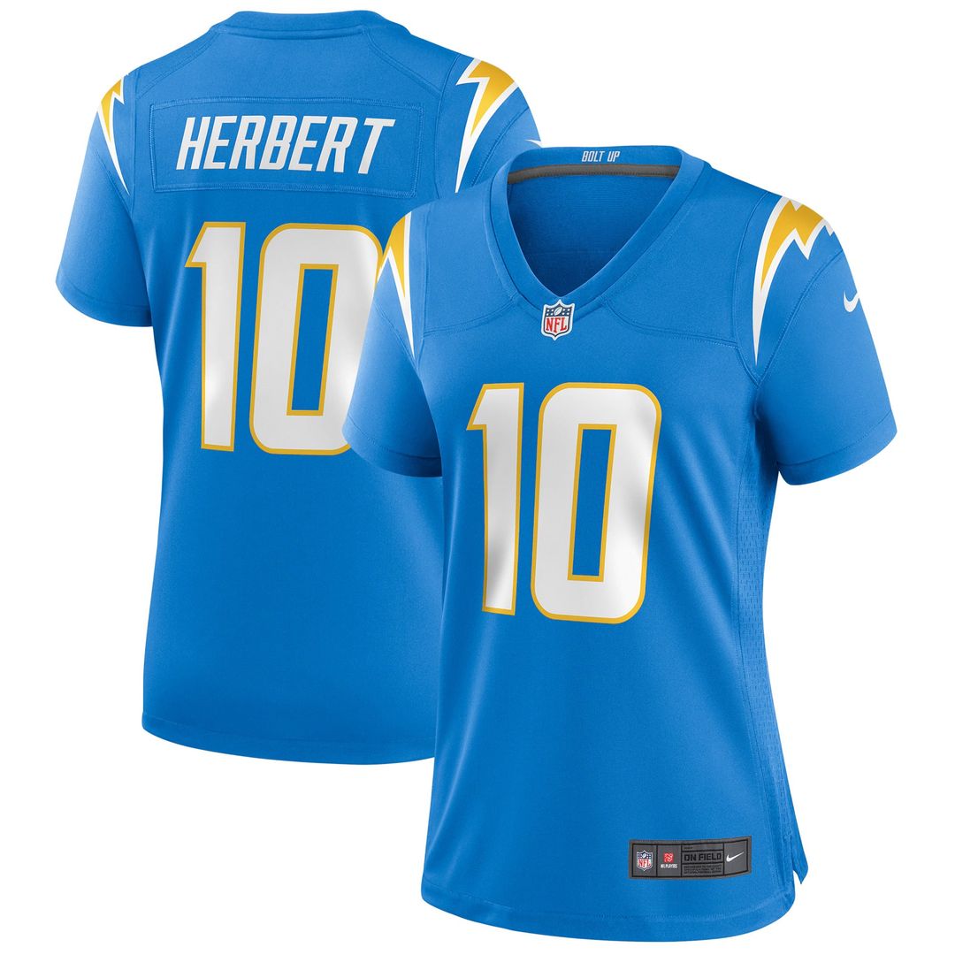 Justin Herbert Los Angeles Chargers Women's Player Game Jersey - Powder Blue