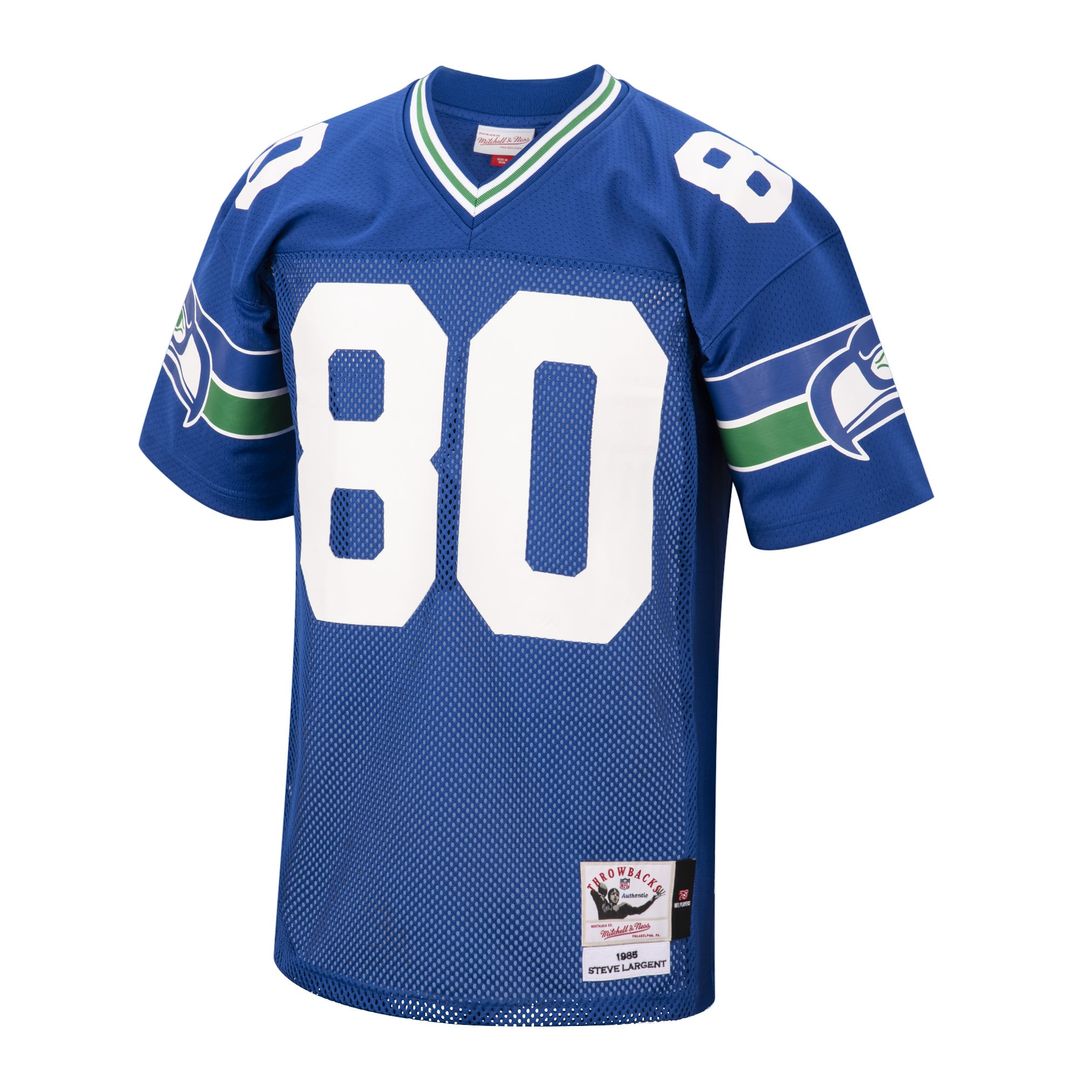 Steve Largent Seattle Seahawks 1985 Authentic Throwback Retired Player Jersey - Royal